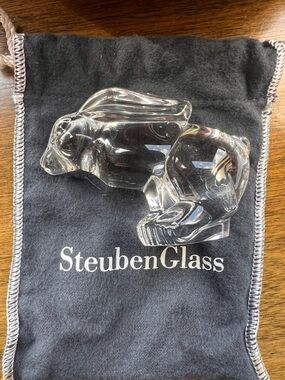 Steuben Glass Hare Figurine